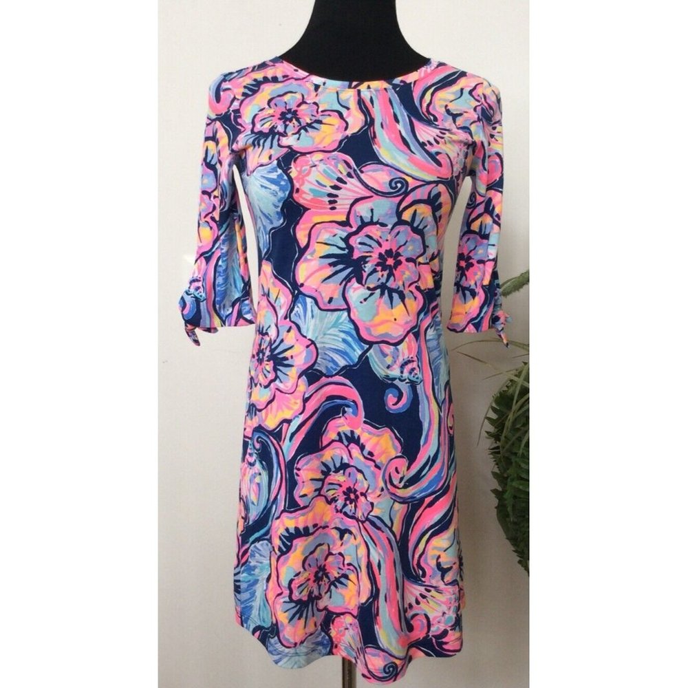 New Lilly Pulitzer‎ Multicolor Floral Preston Shift Dress Size 2XS, $108
